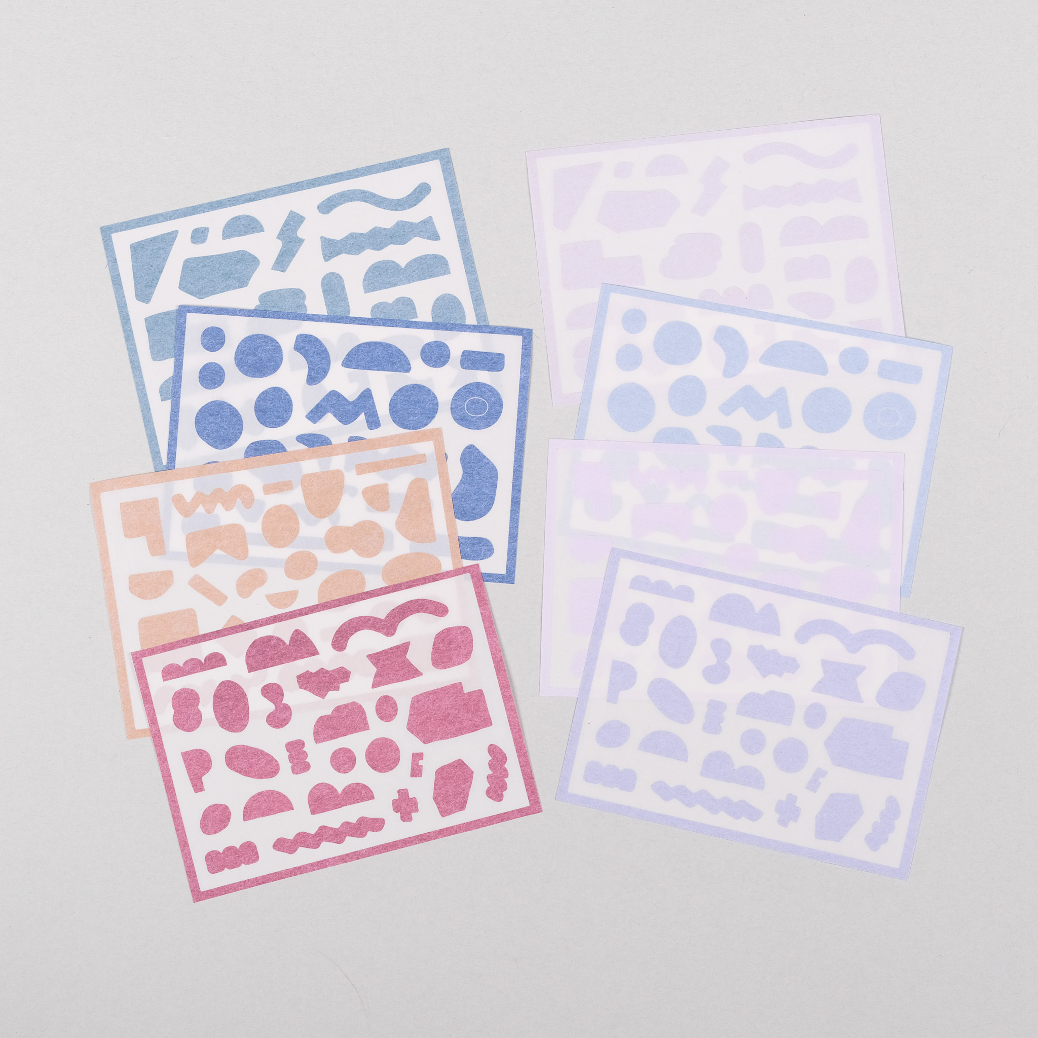 多形狀模造貼紙包 4張入｜1/1工作室