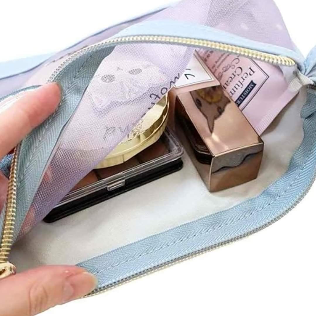 日本Mofusand鯊魚貓網紗收納袋