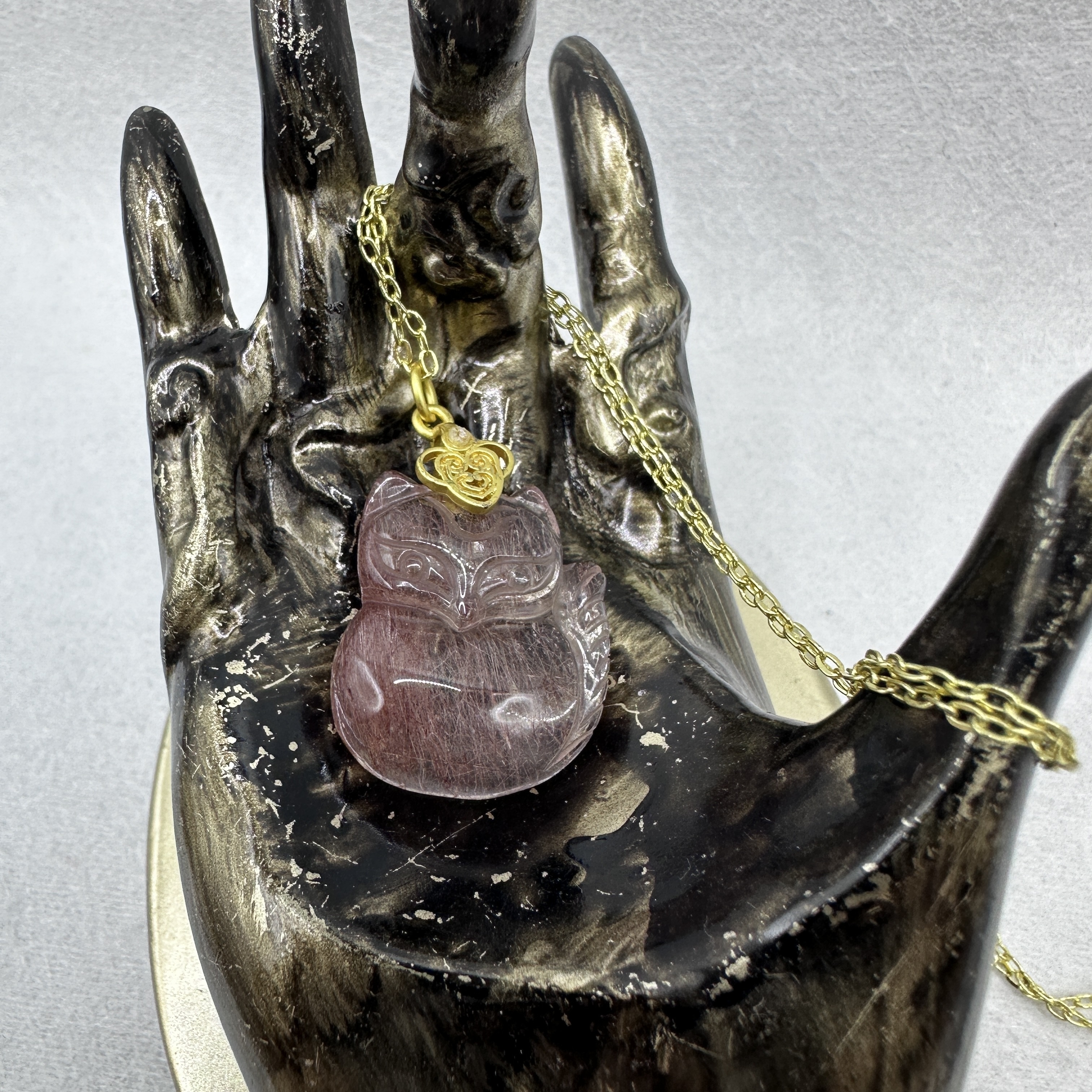 Red Rutilated Fox Pendant