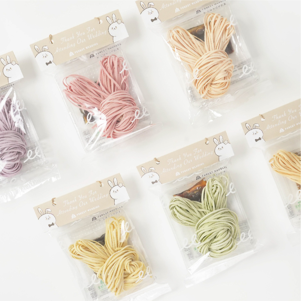 免運嚐鮮組｜婚禮小物｜造型囍麵系列｜Love兔U(兔拌麵)｜綜合6包入｜遊戲禮、試吃組