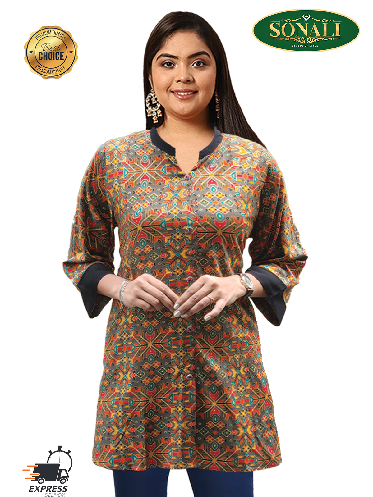 Sonali Premier Quality Women's Top - Modern / Casual Indian Ladies Jippa - Q1401C/Q1401CA