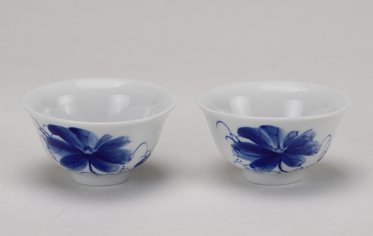 手繪荷花青花茶具組禮盒推薦｜1壺2杯典雅送禮首選