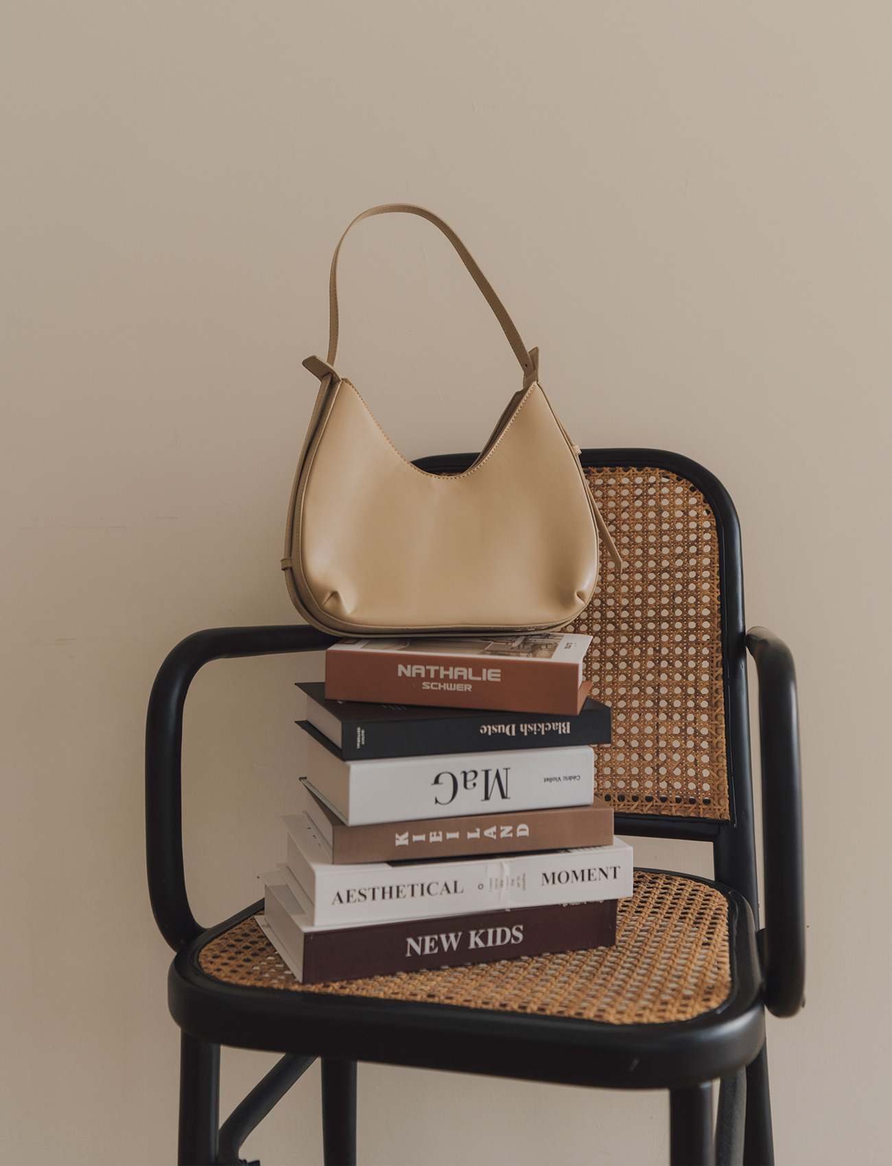 皮革無印肩提包