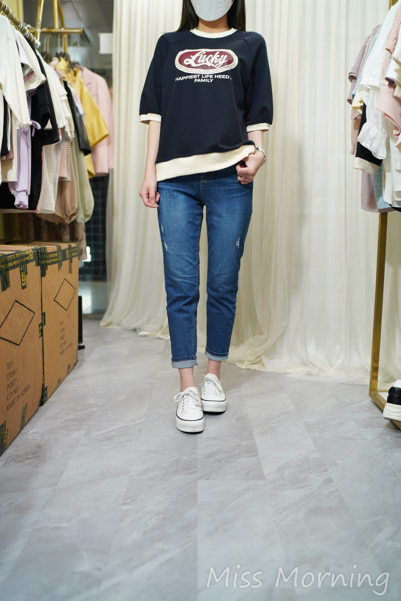 薄珠底字母款衛衣(13760)