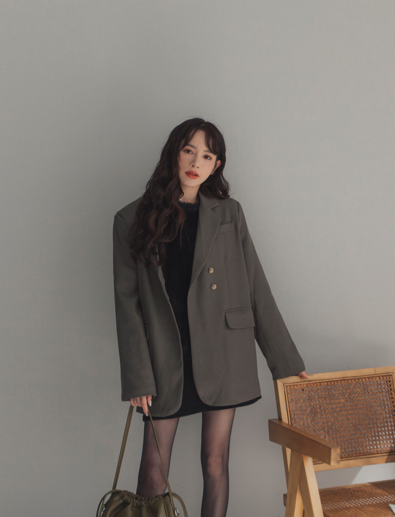 知性雙釦西裝外套