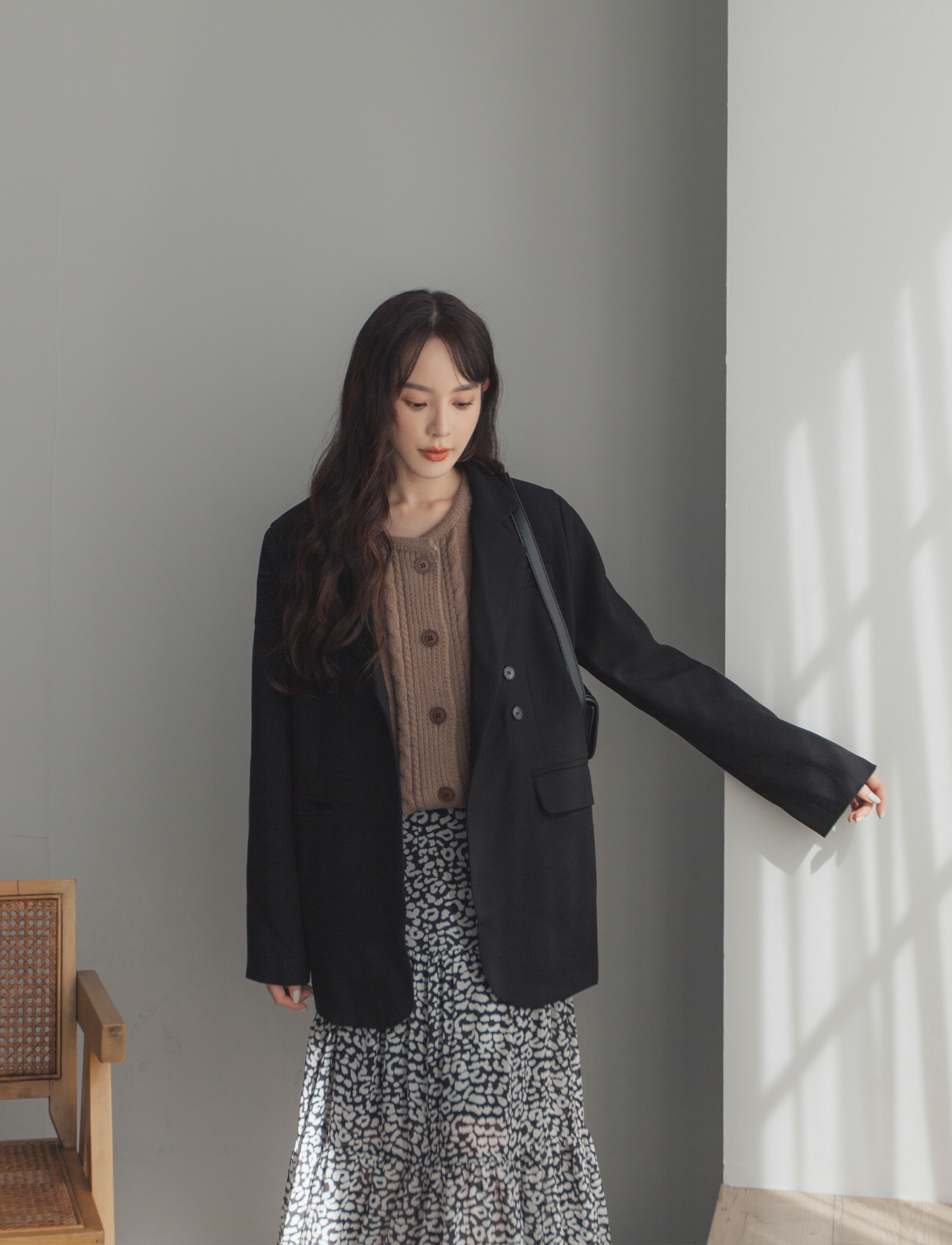 知性雙釦西裝外套