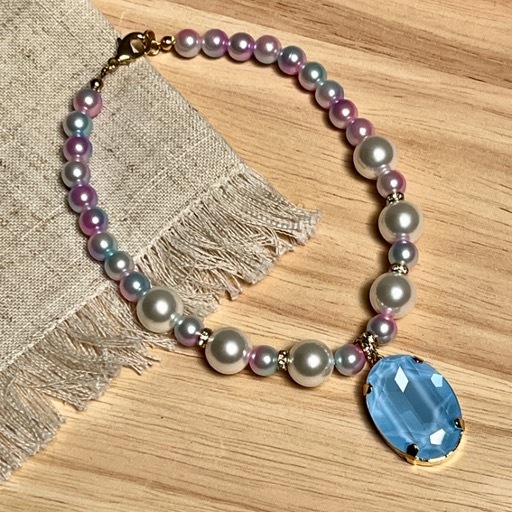 Salon de Peony 珍珠美人魚水晶項鍊