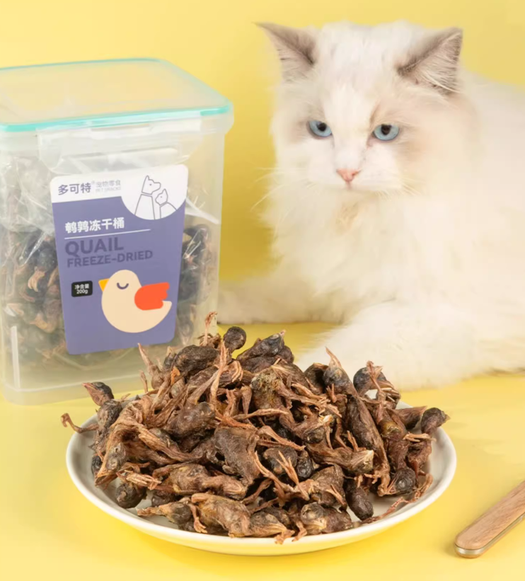 D-cat 多可特鵪鶉凍乾貓零食 (200g*1桶)