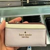 [S] KATE SPADE KC518 MADISON COLORBLOCK SAFFIANO LEATHER ZIP CARDHOLDER,LILAC MOON, 196021443978 (SKS986)