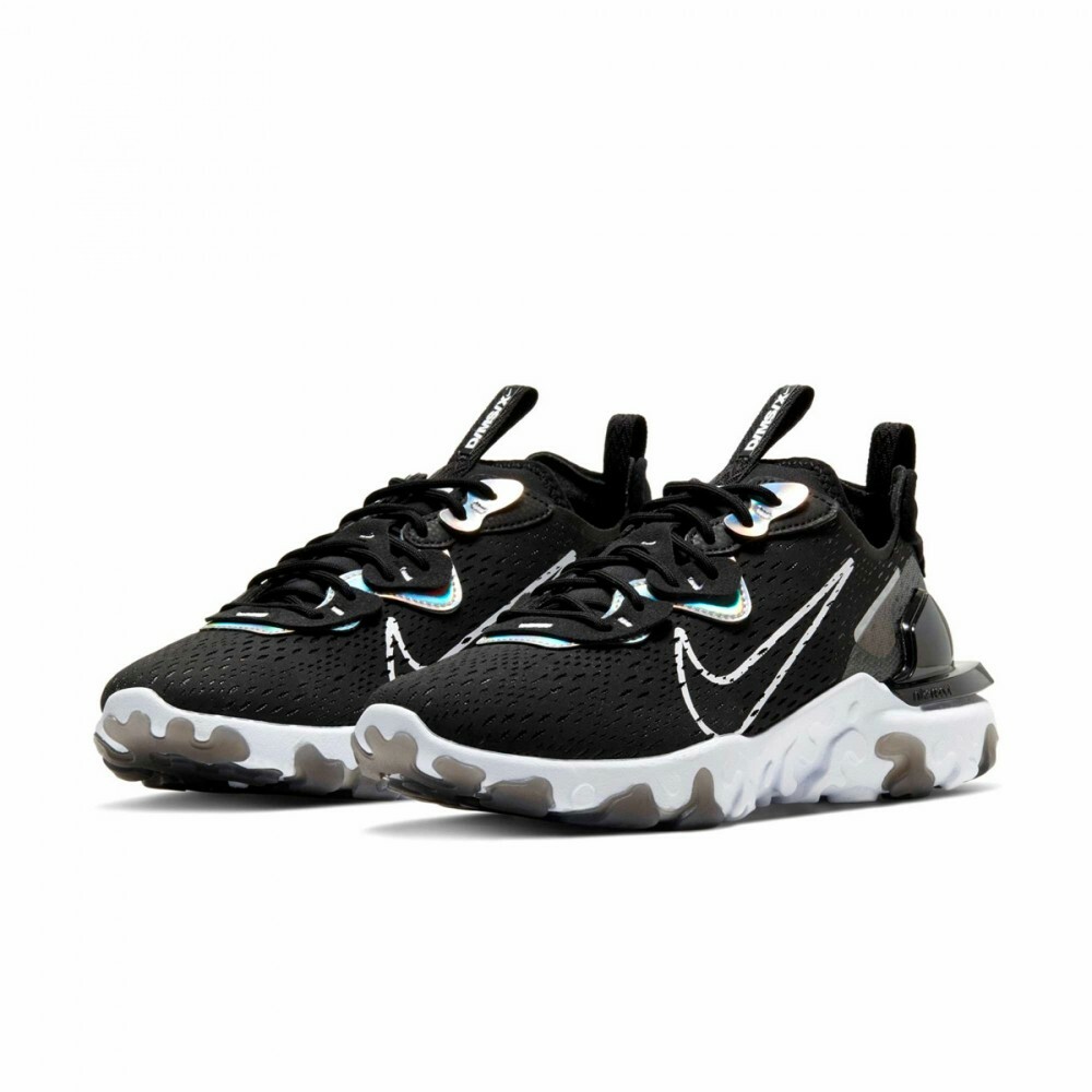 Nike W Nsw React Vision Ess 緩震 黑白炫彩 運動鞋 CW0730-001