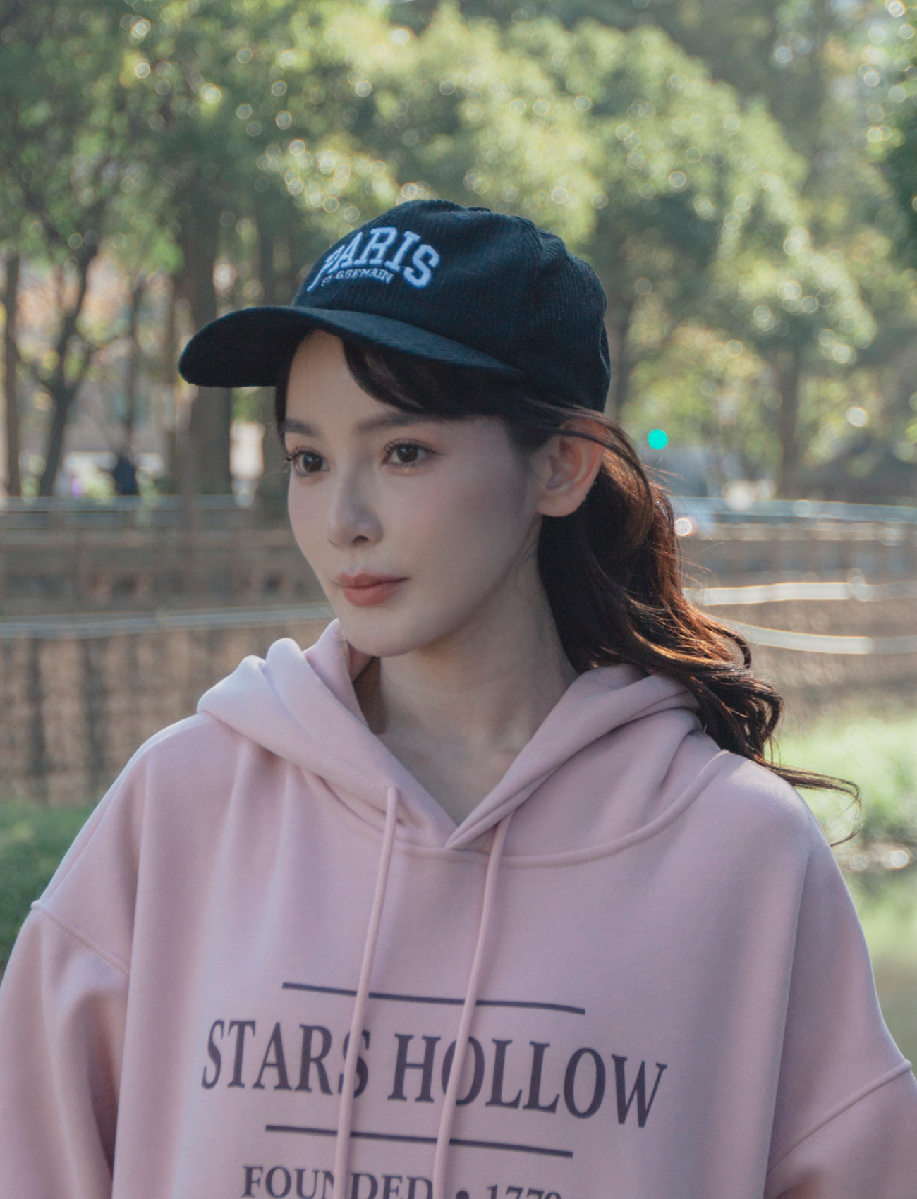 PARIS燈芯絨棒球帽