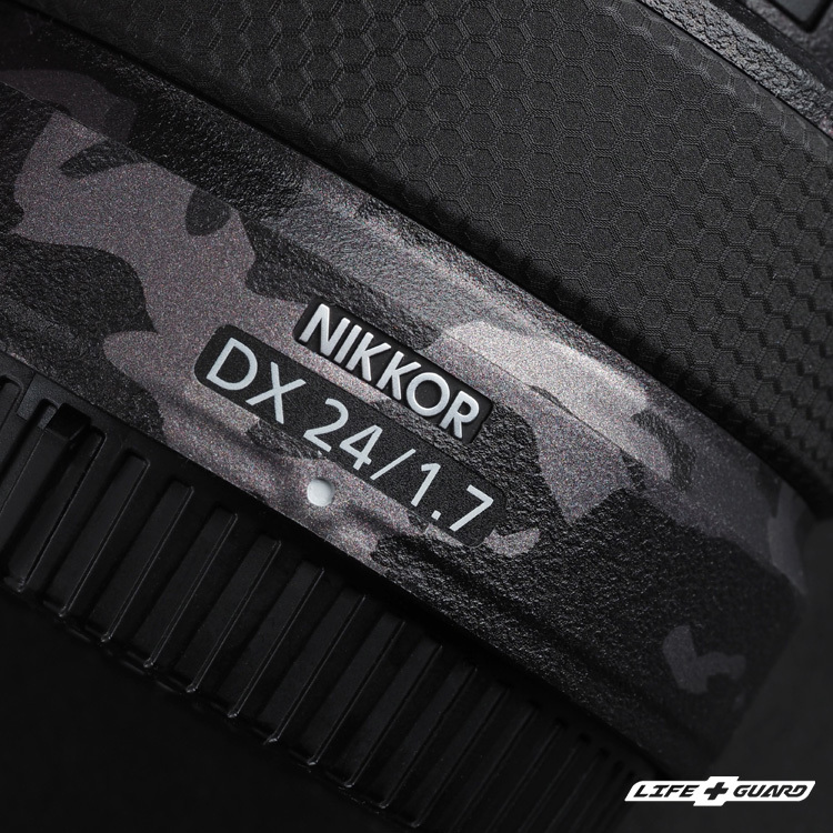 Nikon Z DX 24mm F1.7 貼膜商品圖，LIFE+GUARD 專機專屬設計開版