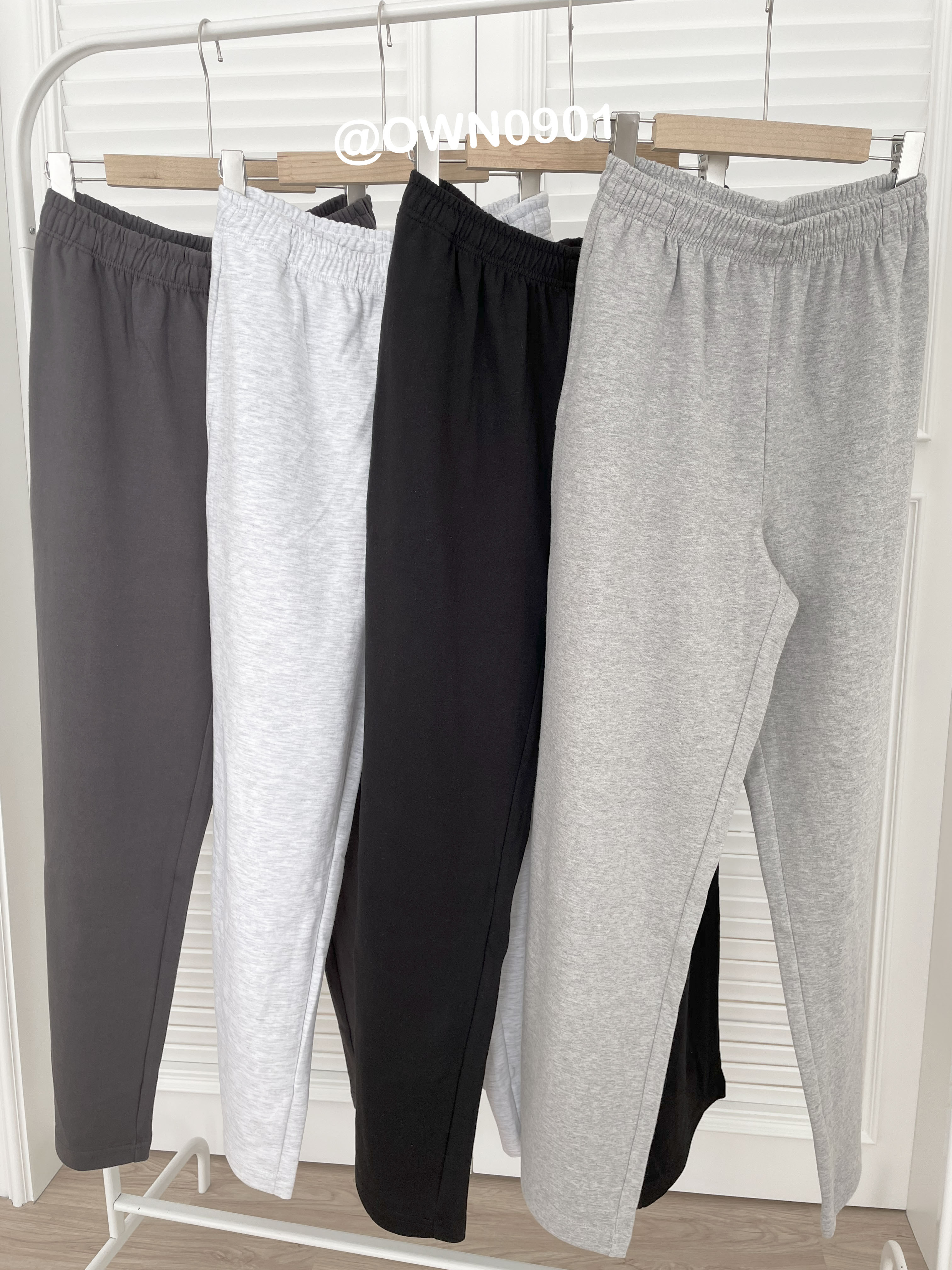 【絕版】 韓國 品牌 BRENSON 寬褲 鬆緊 寬鬆 長褲 男女同款 韓系 穿搭 黑色 灰色 白灰 深灰 春夏長褲 輕薄 透氣