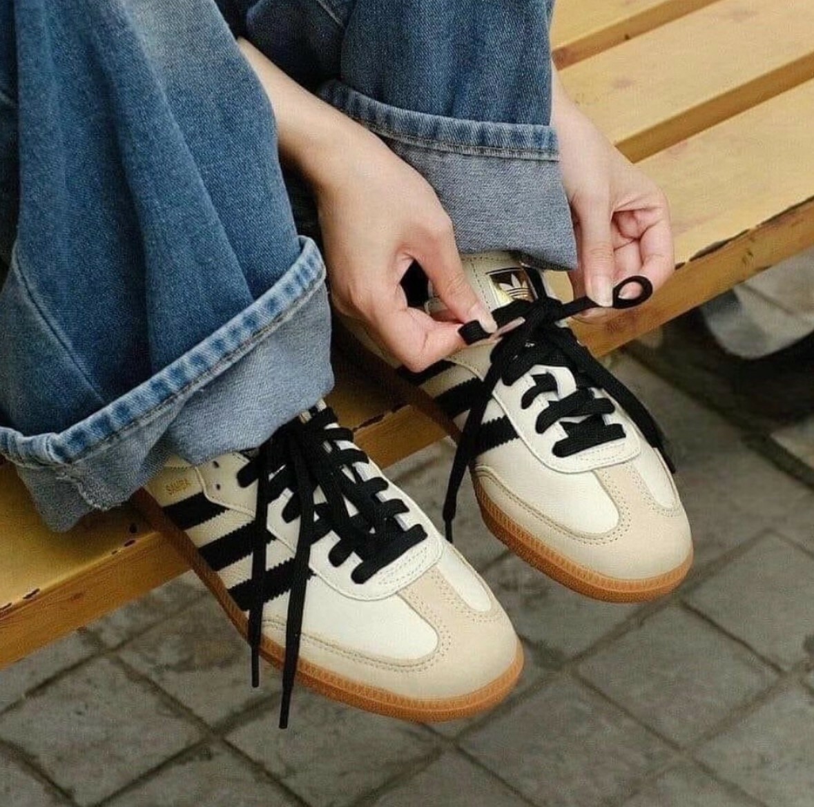 Adidas Originals Samba 女款 金箔奶茶 金標 焦糖底 ID0478