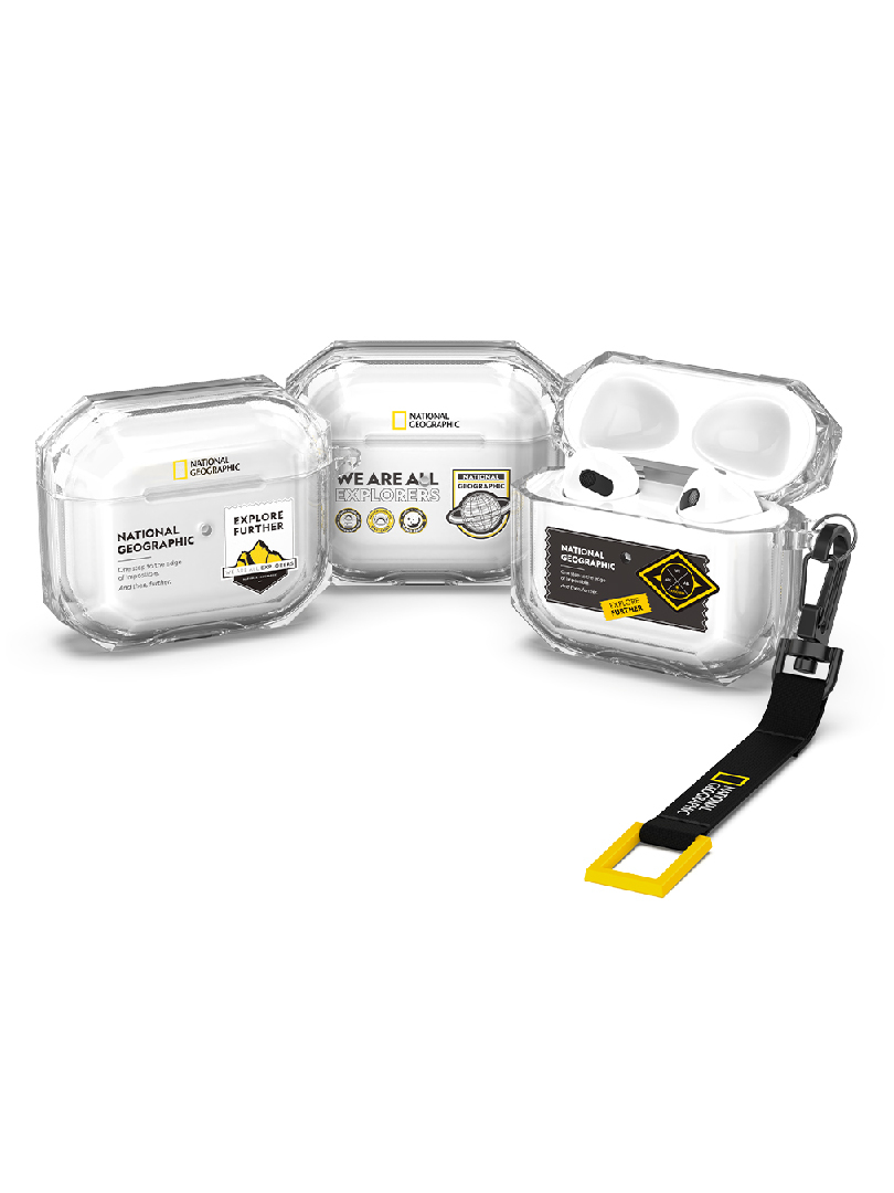 國家地理 | AirPods Wappen透明系列耳機殼 | 山脈/空間/探索【National Geographic 台灣總代理】