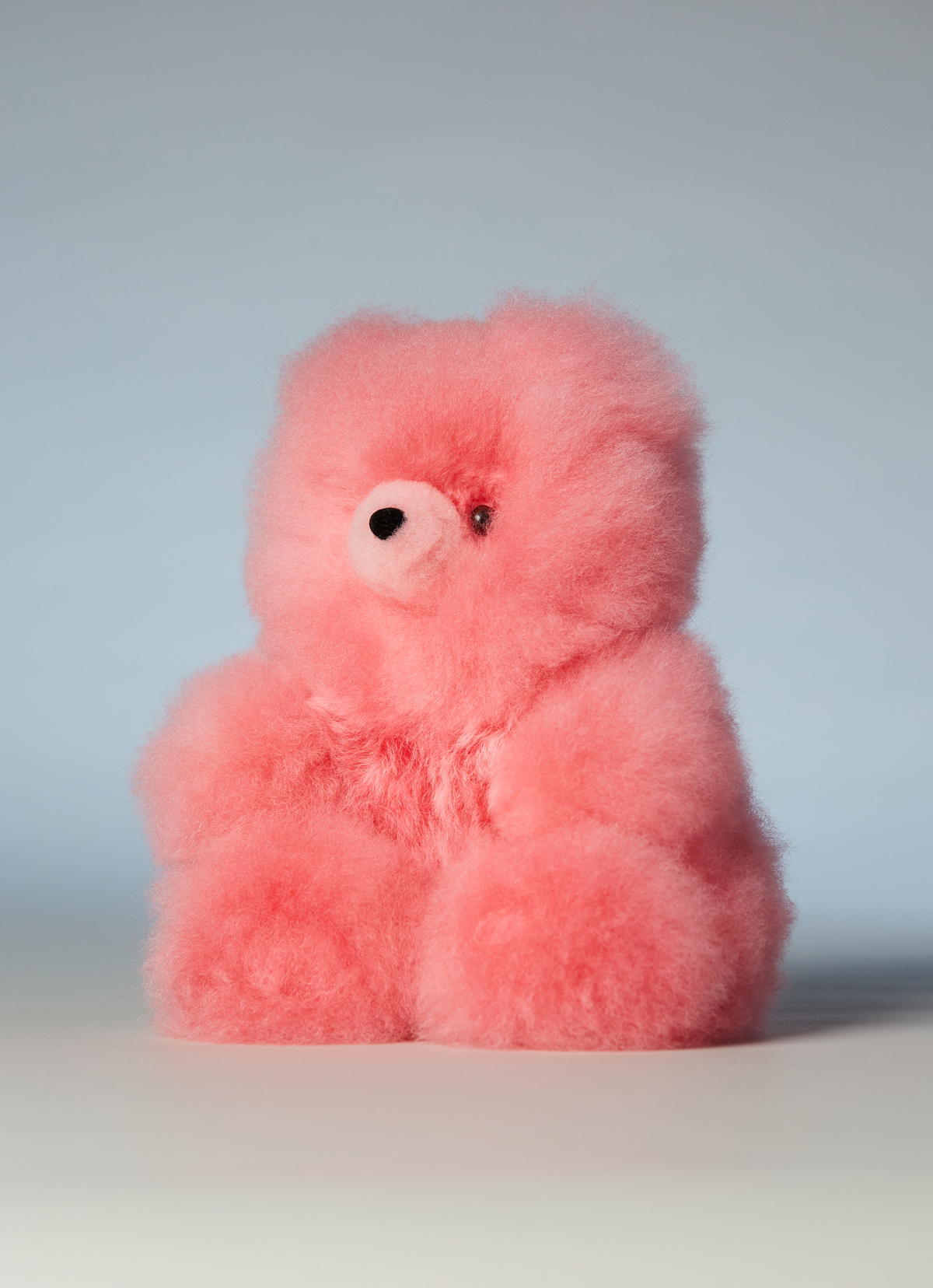 ST.MALO秘魯工匠手工天然羊駝毛泰迪熊小熊軟糖25CM-2482GB-覆盆莓