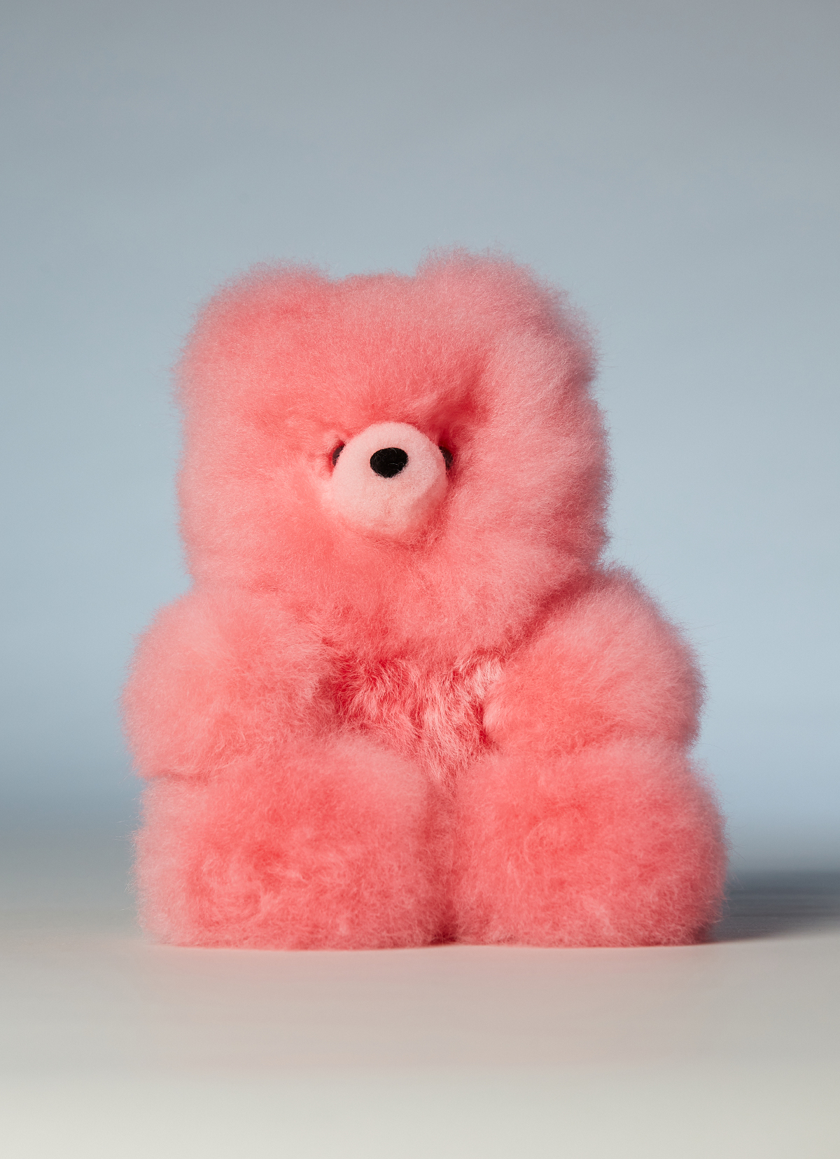 ST.MALO秘魯工匠手工天然羊駝毛泰迪熊小熊軟糖25CM-2482GB-覆盆莓