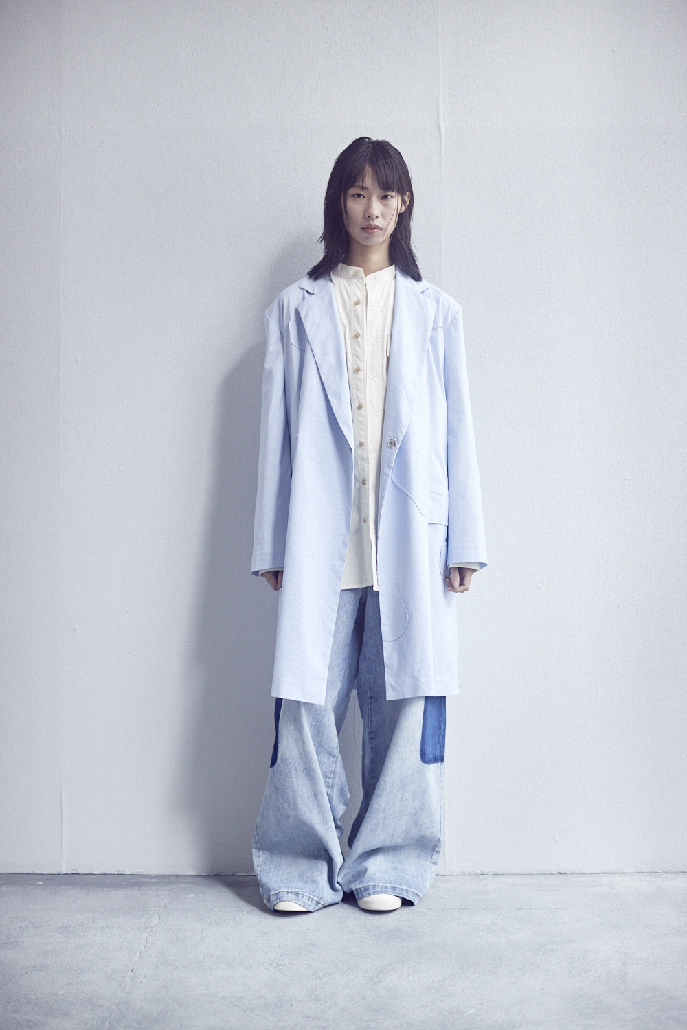 氣泡飾片暗釦西裝