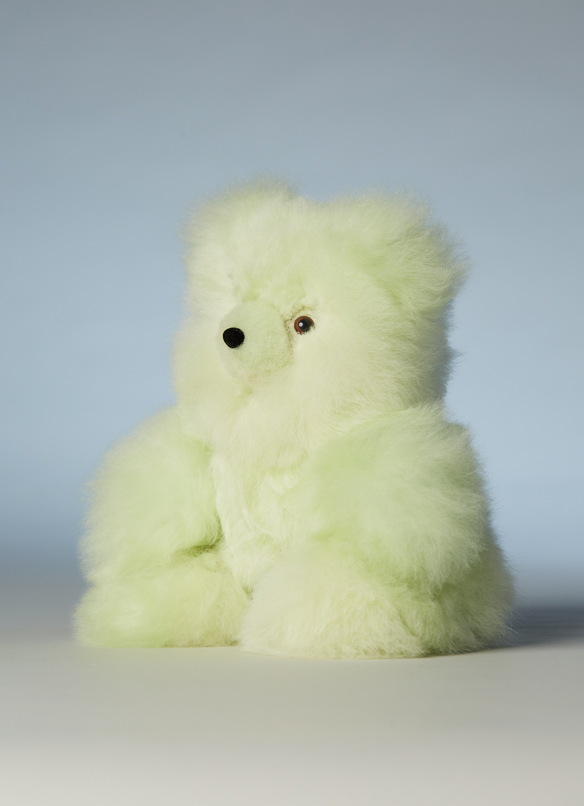 ST.MALO秘魯工匠手工天然羊駝毛泰迪熊小熊軟糖25CM-2482GB-青蘋果