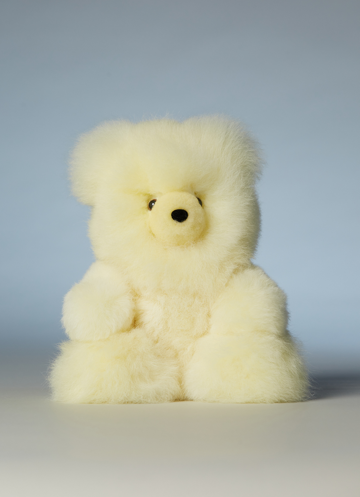 ST.MALO秘魯工匠手工天然羊駝毛泰迪熊小熊軟糖25CM-2482GB-檸檬