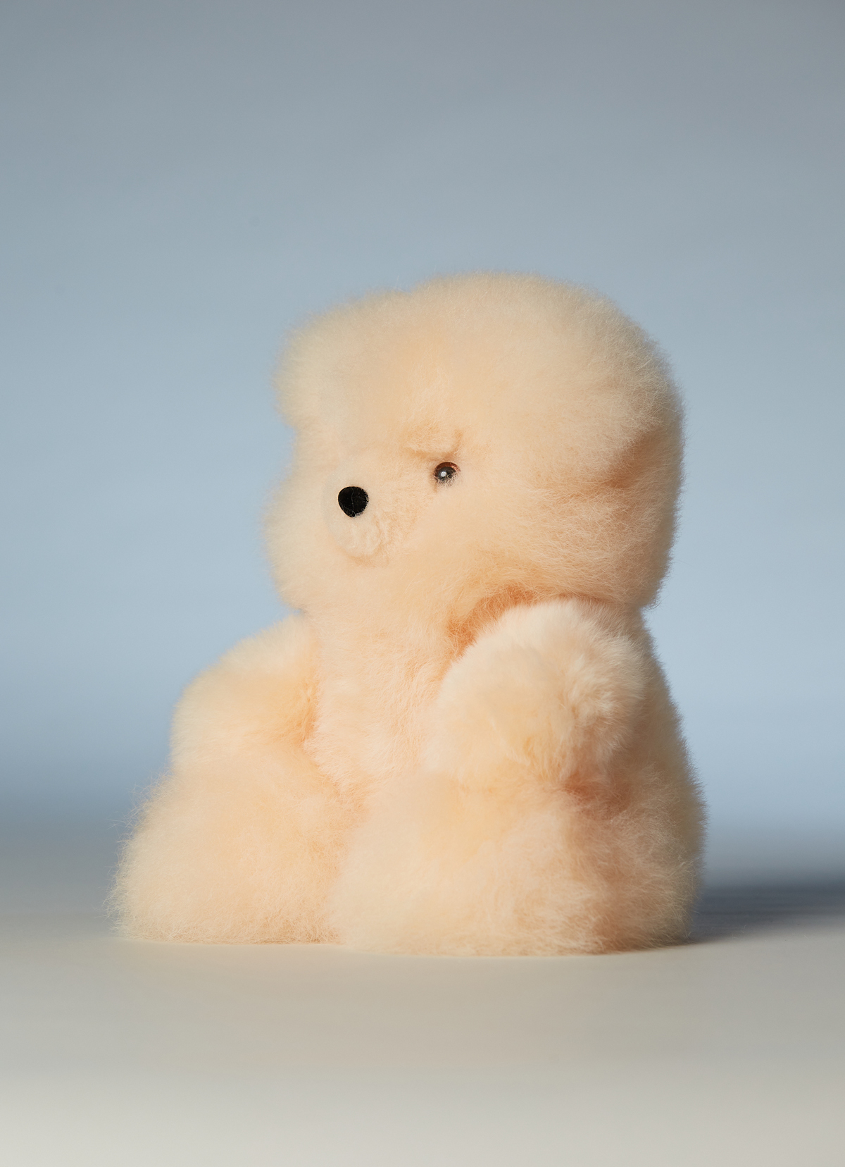 ST.MALO秘魯工匠手工天然羊駝毛泰迪熊小熊軟糖25CM-2482GB-橘子