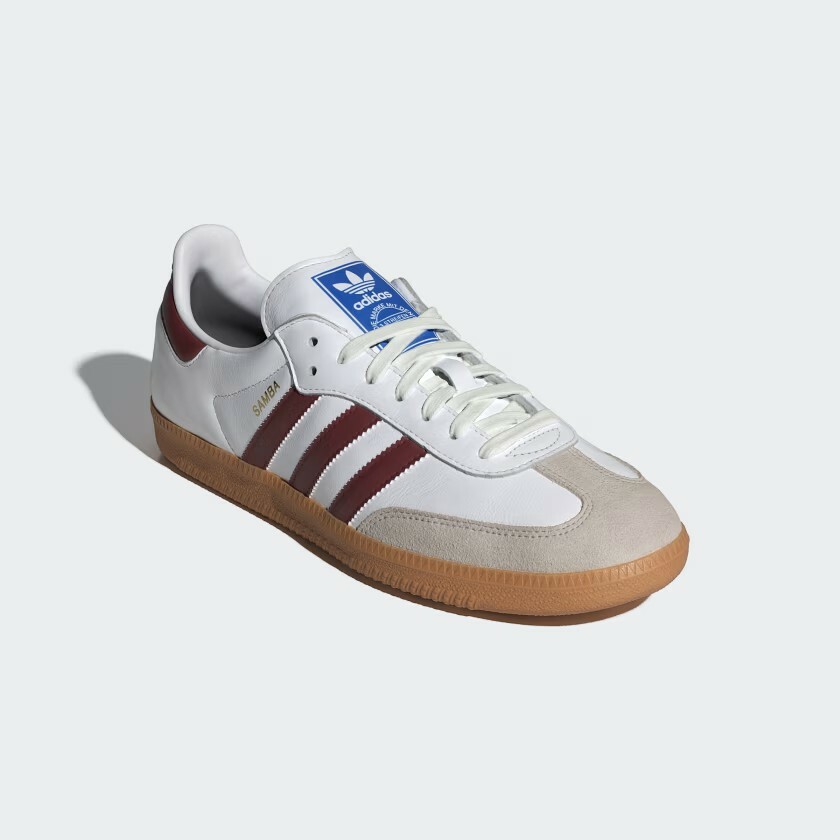 【adidas SAMBA OG 經典鞋款 - 白/紅】