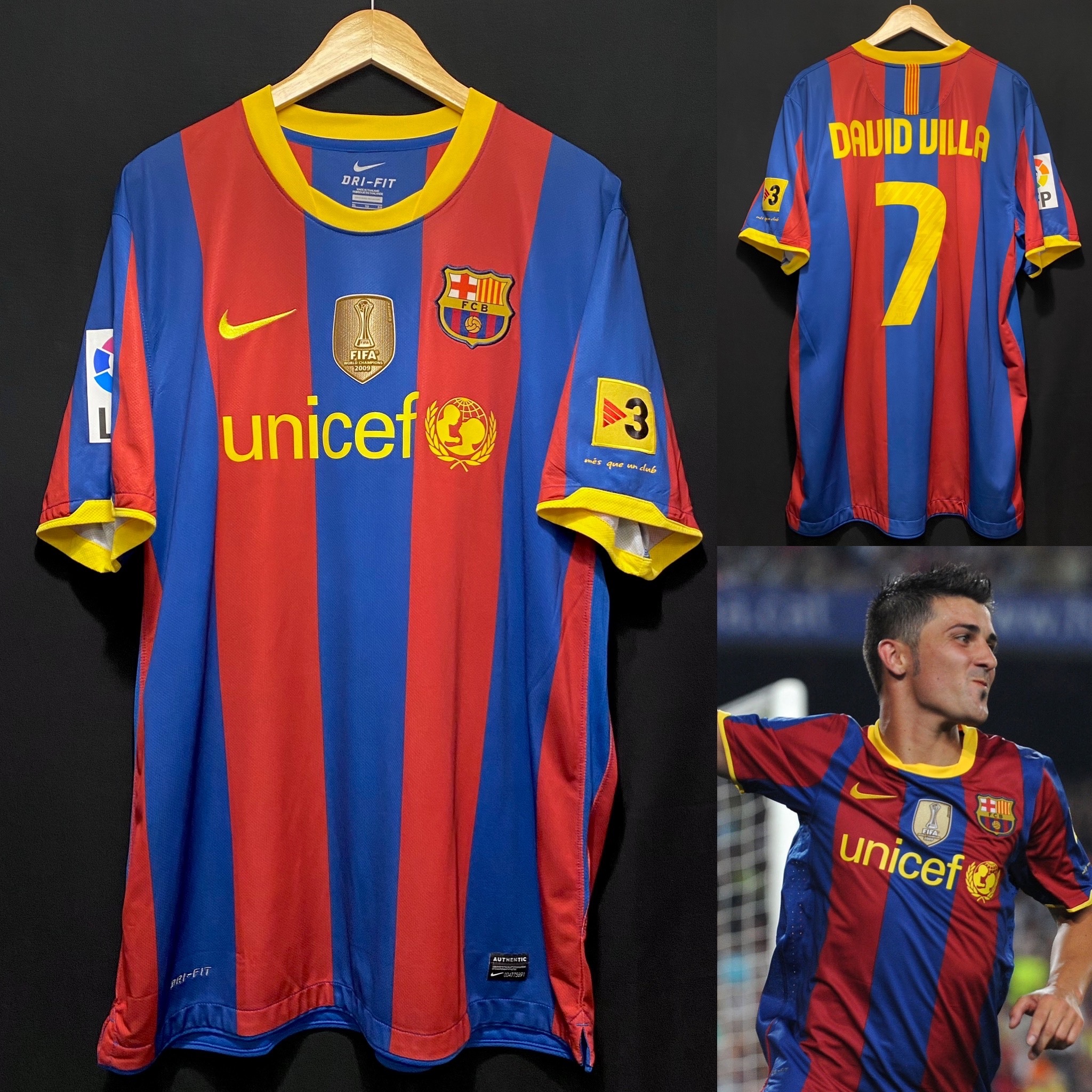 巴塞隆拿 2010-2011 Nike 主場球衣 #7 DAVID VILLA