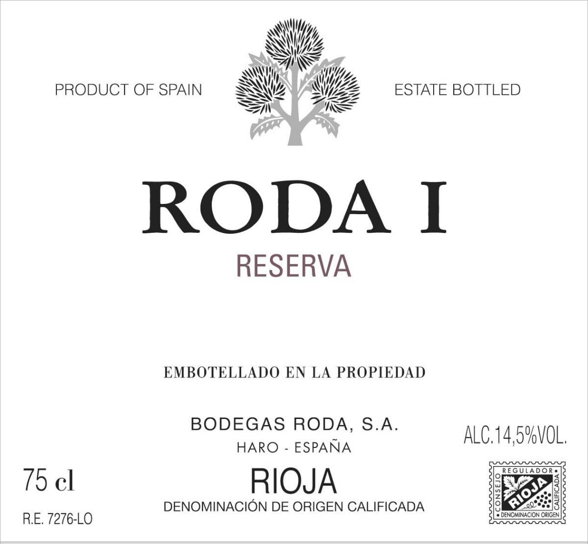 Bodegas Roda 'Roda I' Reserva 2018 (RP94)