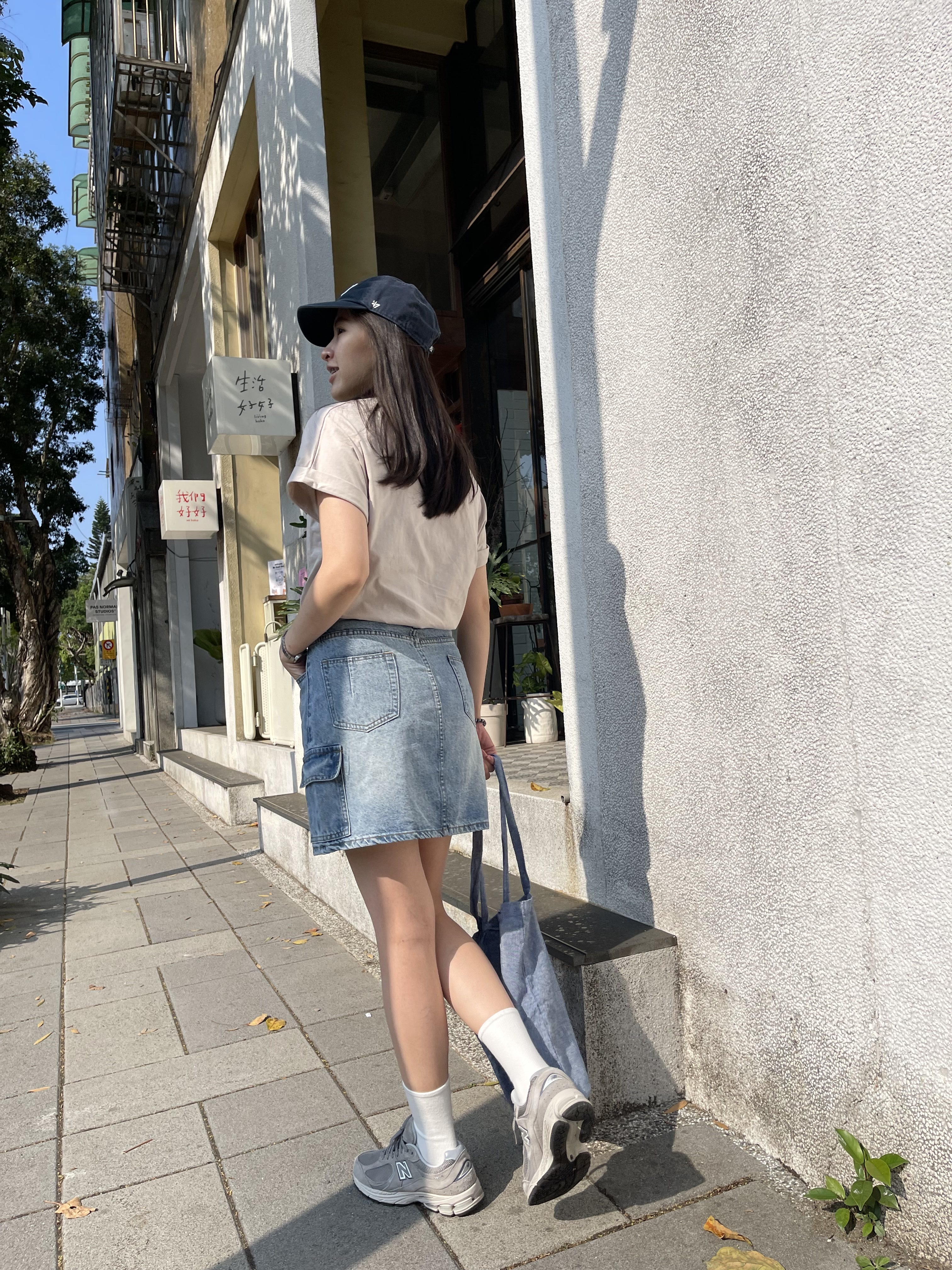 復古工裝牛仔短裙(現貨S)