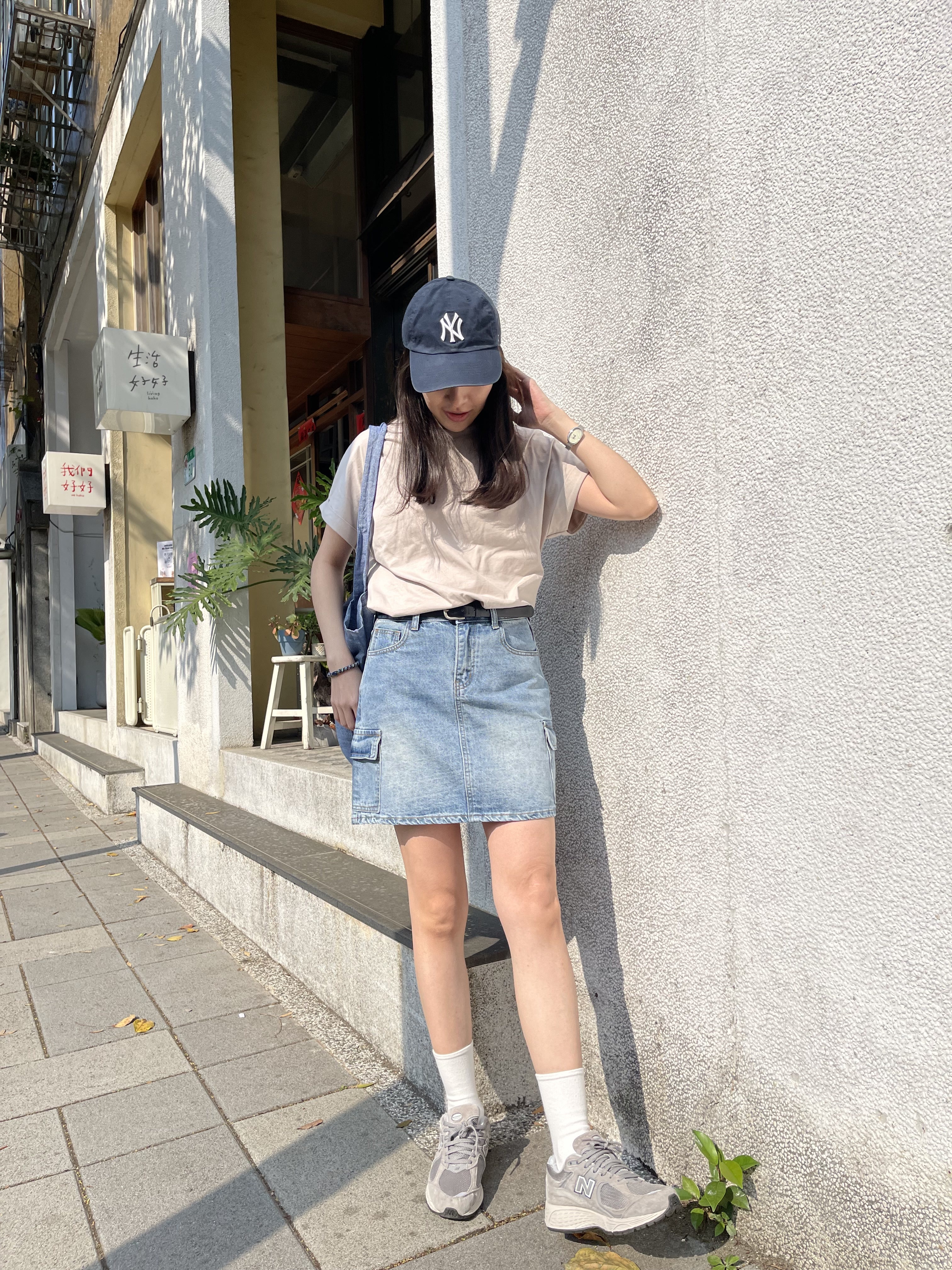 復古工裝牛仔短裙(現貨S)