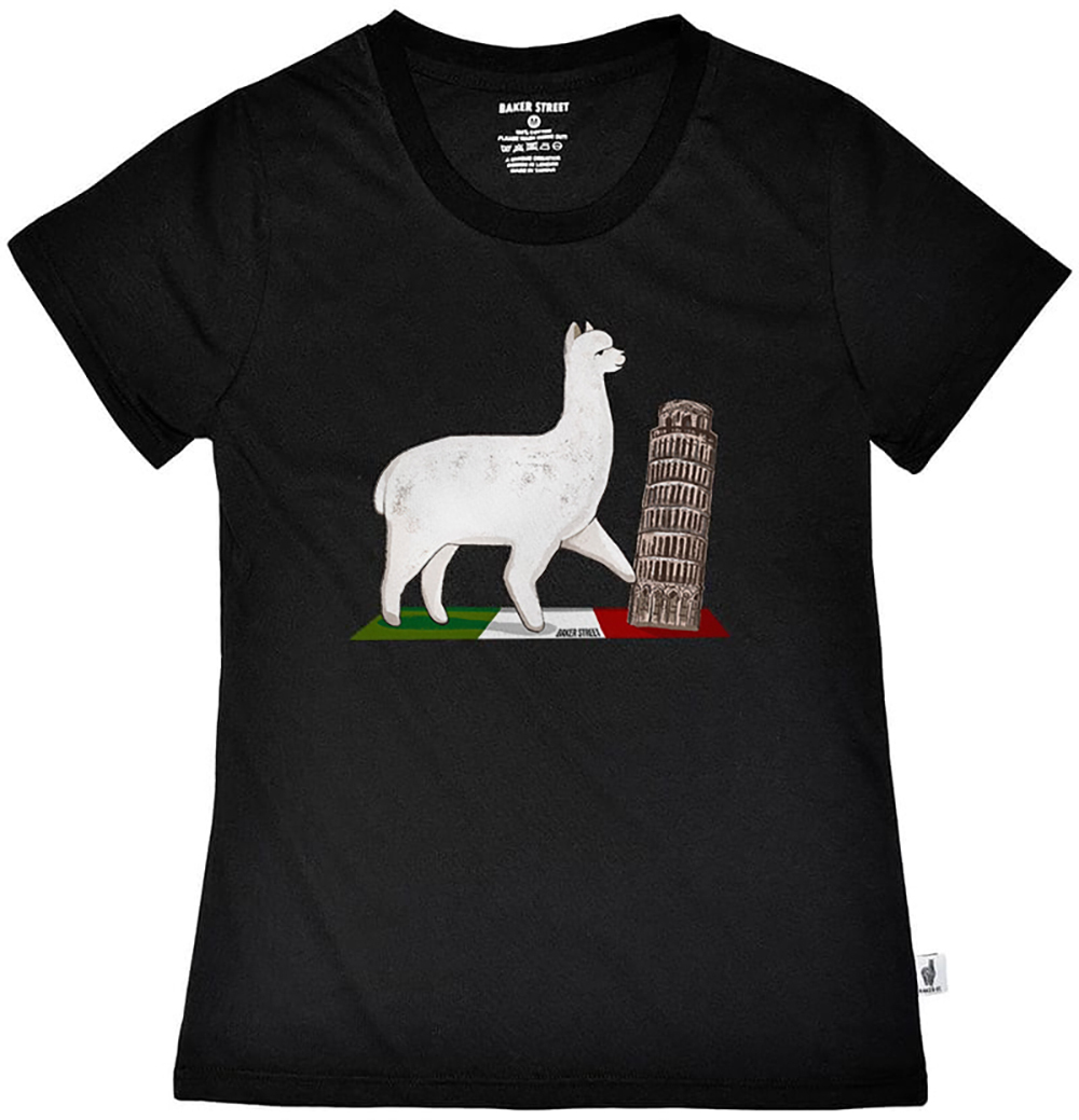 Alpaca in Italy 比薩斜駝 女版短T