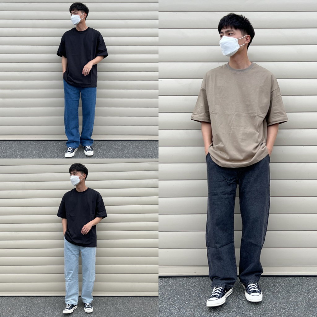 0001寬鬆直筒牛仔褲