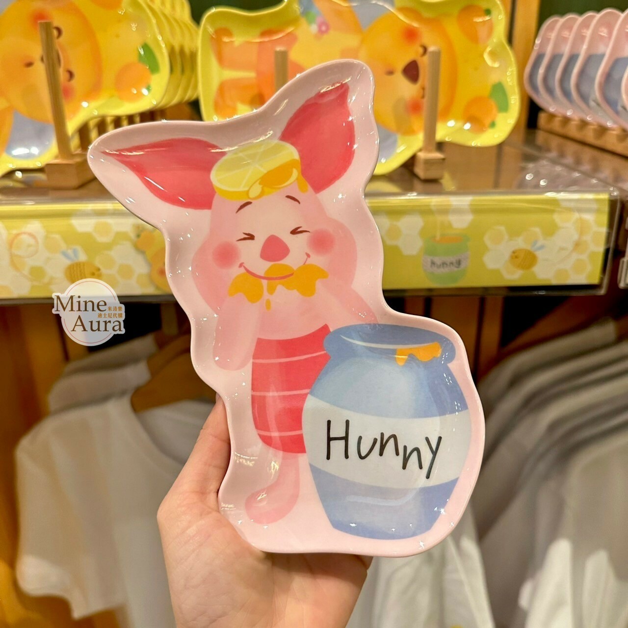 春日系列 小熊維尼 Winnie the Pooh 小豬 皮傑 piglet 造型餐盤 -香港迪士尼樂園