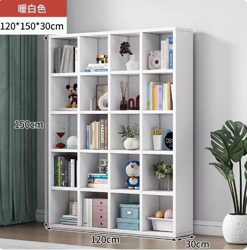 書架 儲物櫃 (120x150x130cm - 20格 - 暖白色)