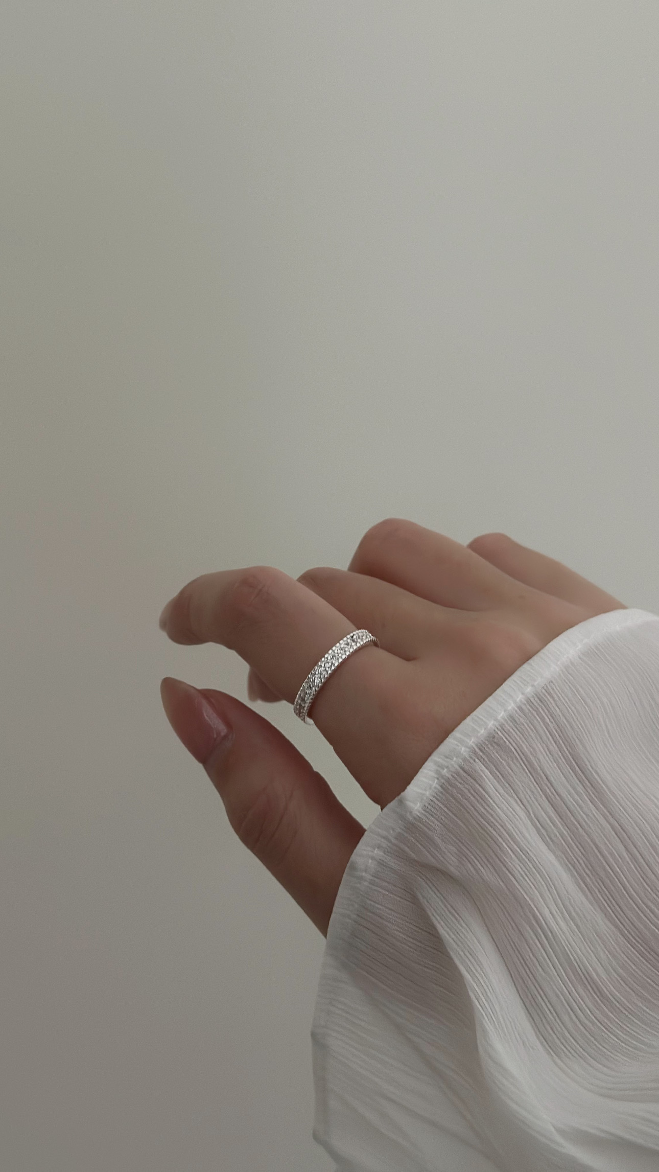 絢麗．排鑽純銀戒指