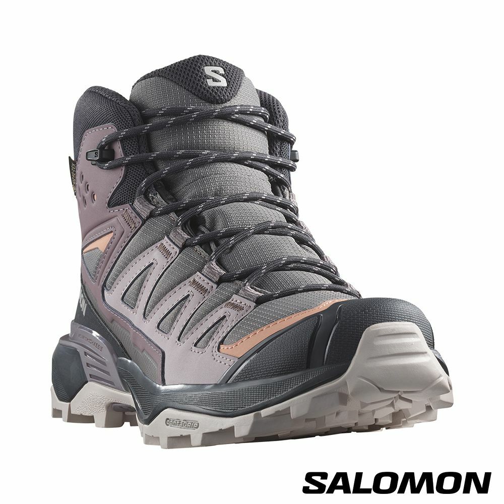 【SALOMON 】女 X ULTRA 360 Goretex 中筒登山鞋 李子紫/幻灰/棕 / L47448700
