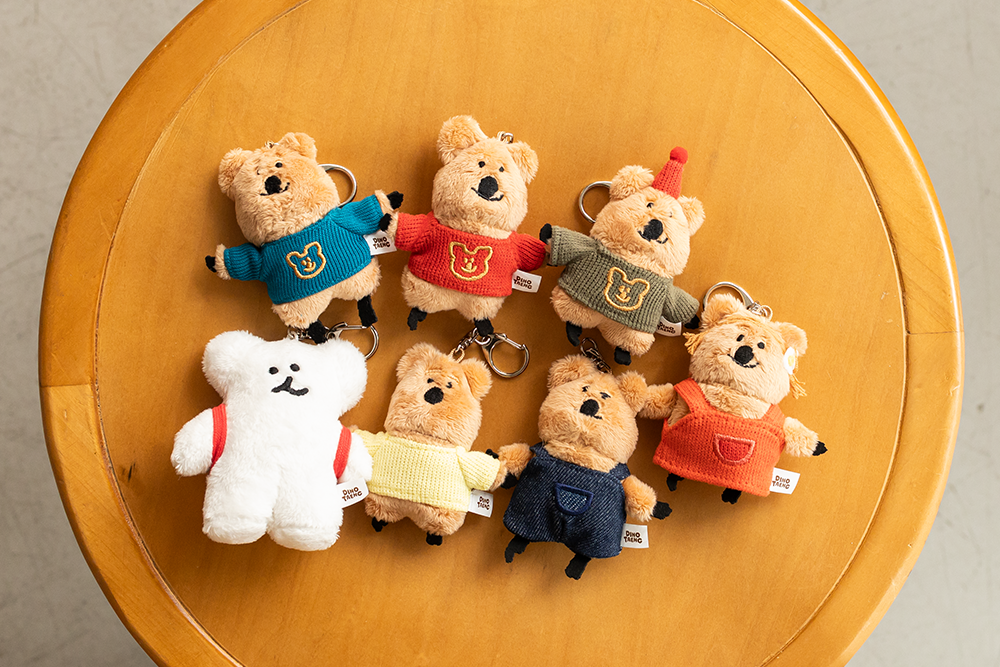 【Dinotaeng】Quokka in School Flat fur keyring 鑰匙圈