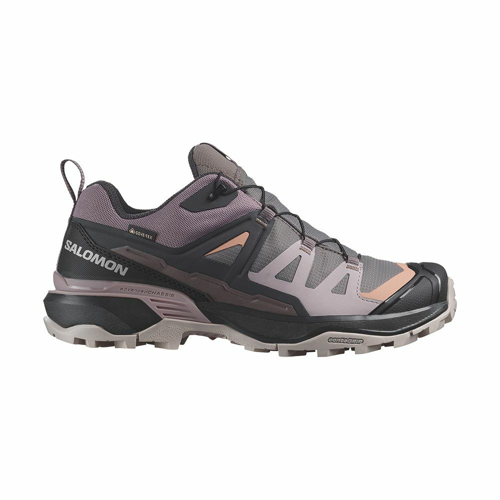 【SALOMON 】女 X ULTRA 360 Goretex 低筒登山鞋 李子紫/幻灰/棕 / L47449400