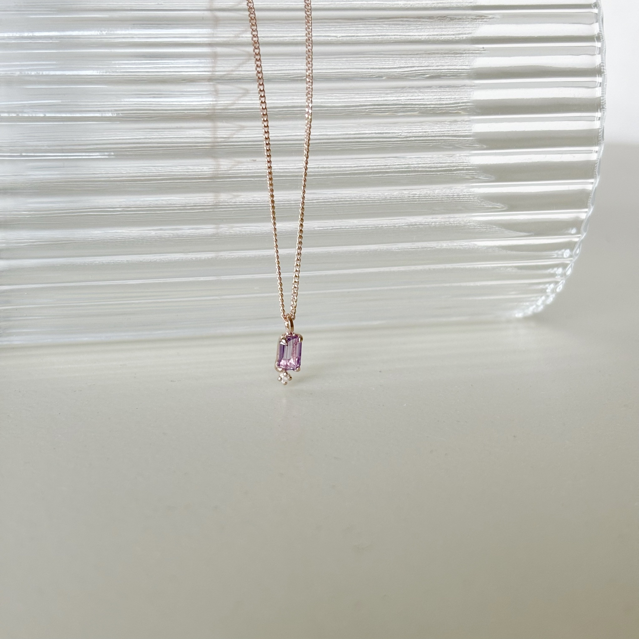 meteor長方紫水晶honey項鍊