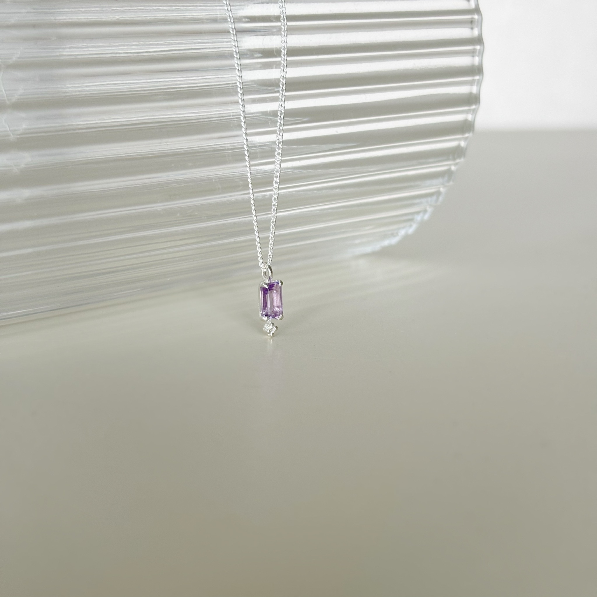 meteor長方紫水晶honey項鍊