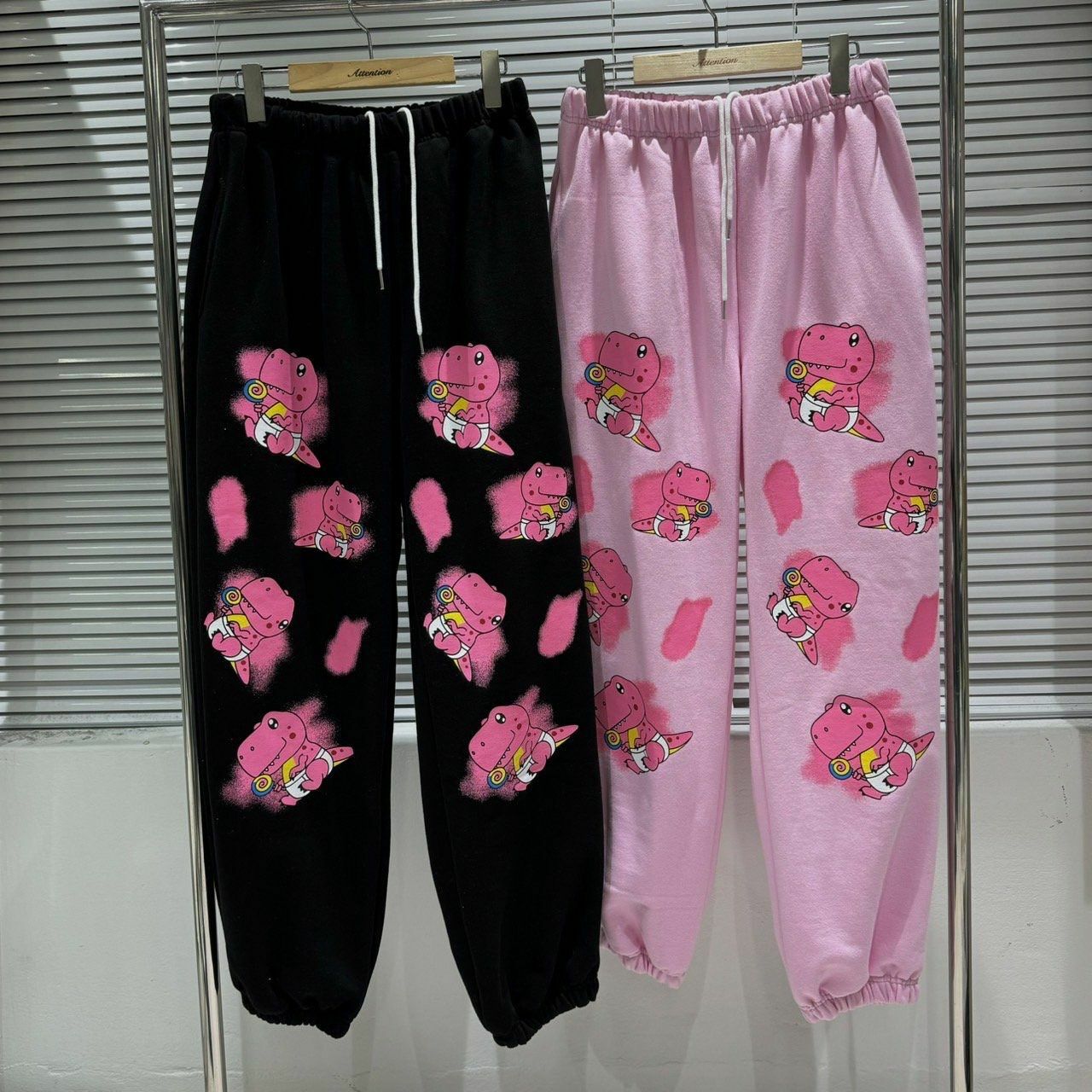 恐龍圖案棉質束腳運動褲 BY ATTENTION-150P