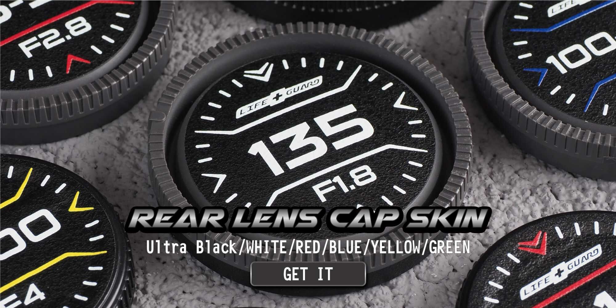 LIFE+GUARD Custom Lens Rear Cap – Personalized and Residue-Free.