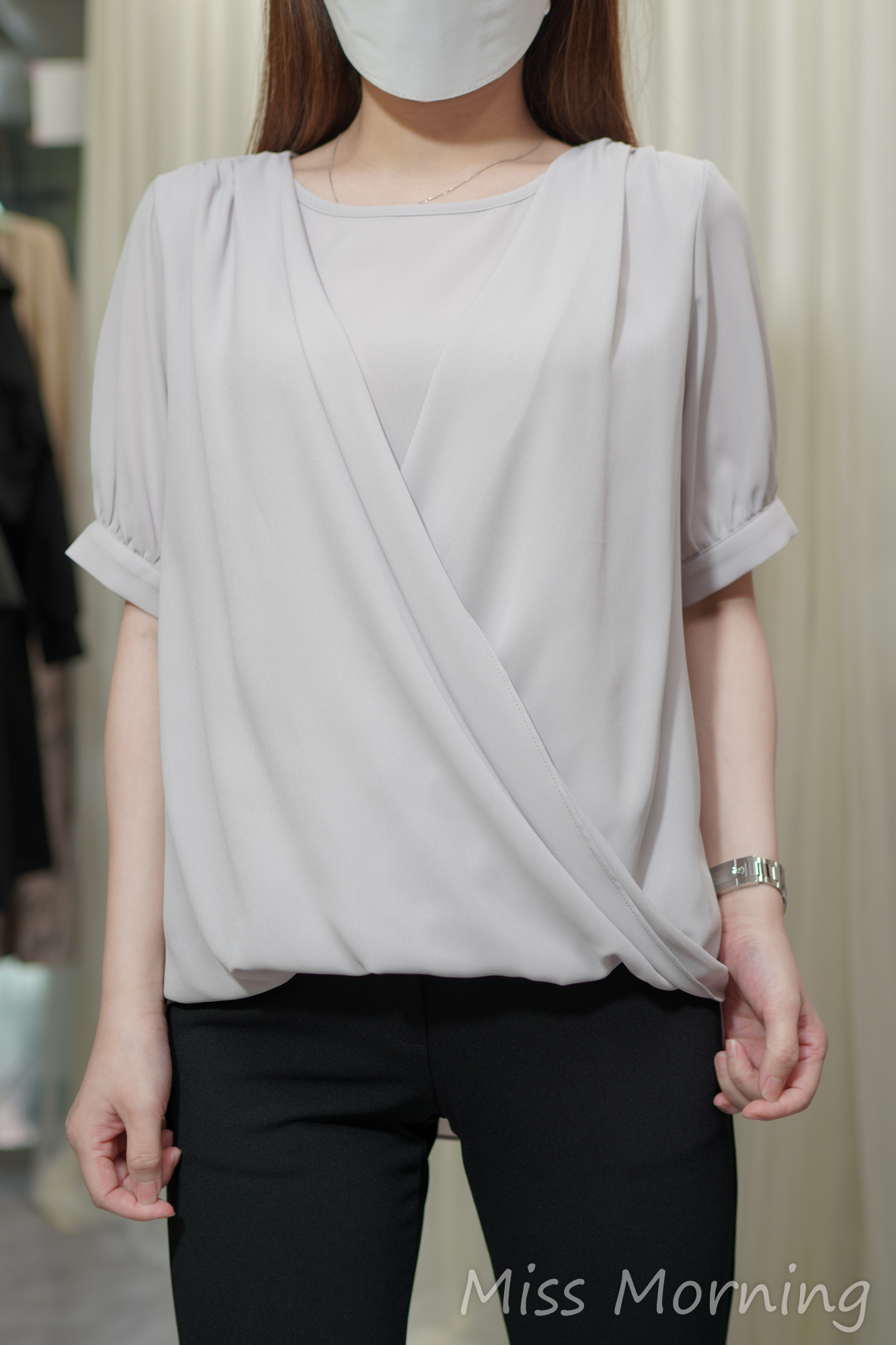 假兩件款雪紡上衣(13762)