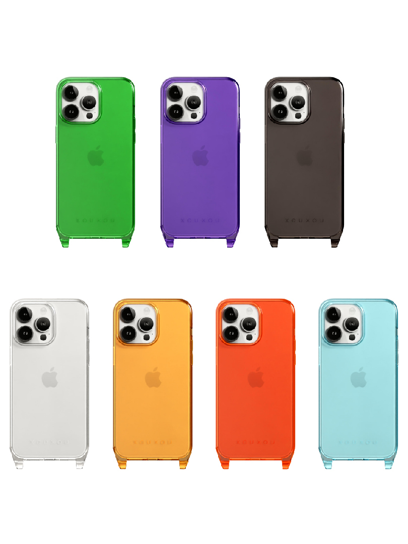 XOUXOU | CLEAR掛繩手機殼 iPhone 11/12/13/14/15系列 共7色【XOUXOU 品牌旗艦館】