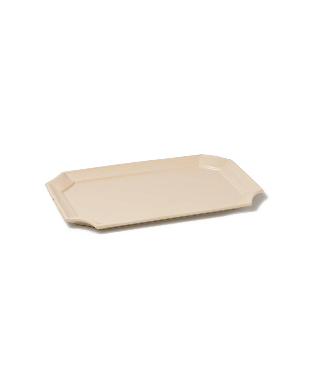 Border Square Plate 24cm beige｜studio m'