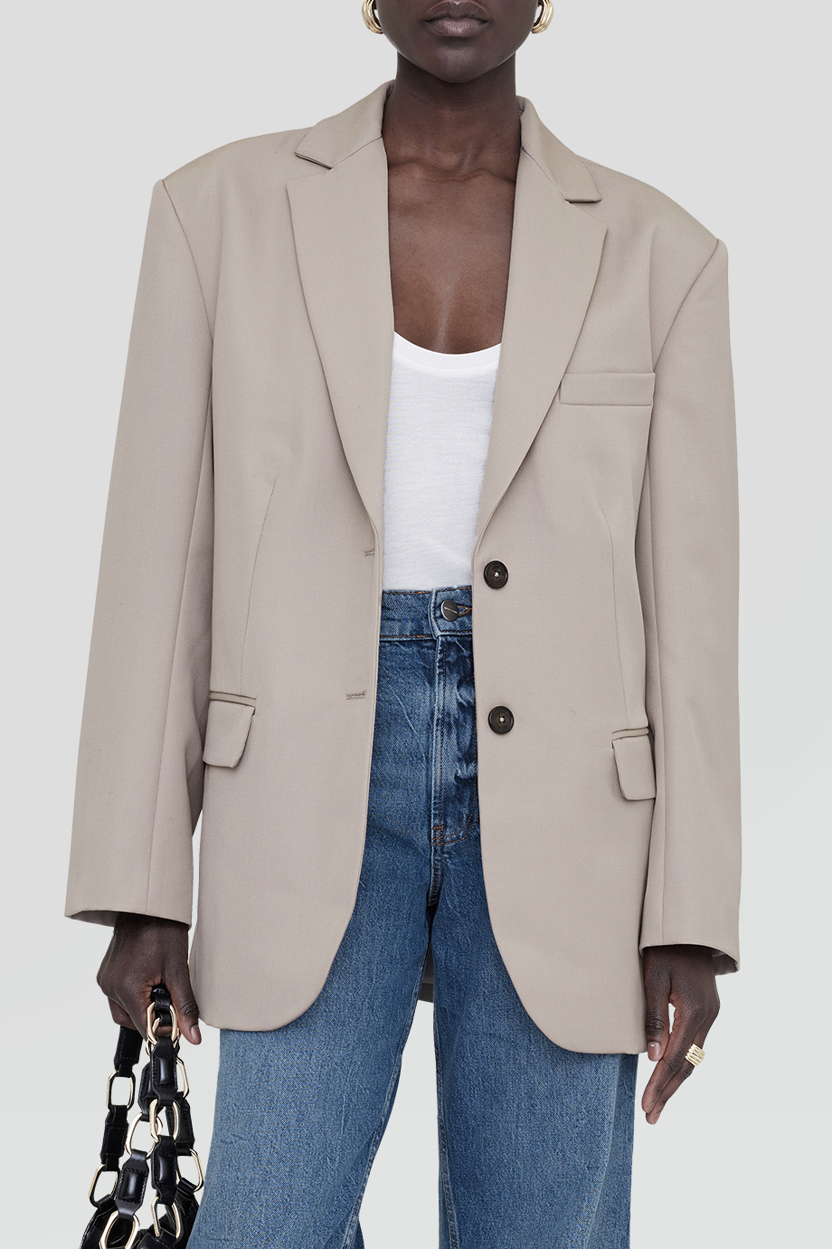 Anine Bing｜QUINN 寬版排釦西裝外套