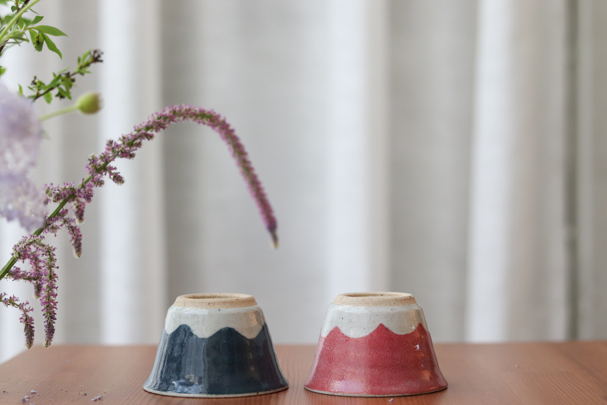 日本 美濃燒 富士山 茶杯