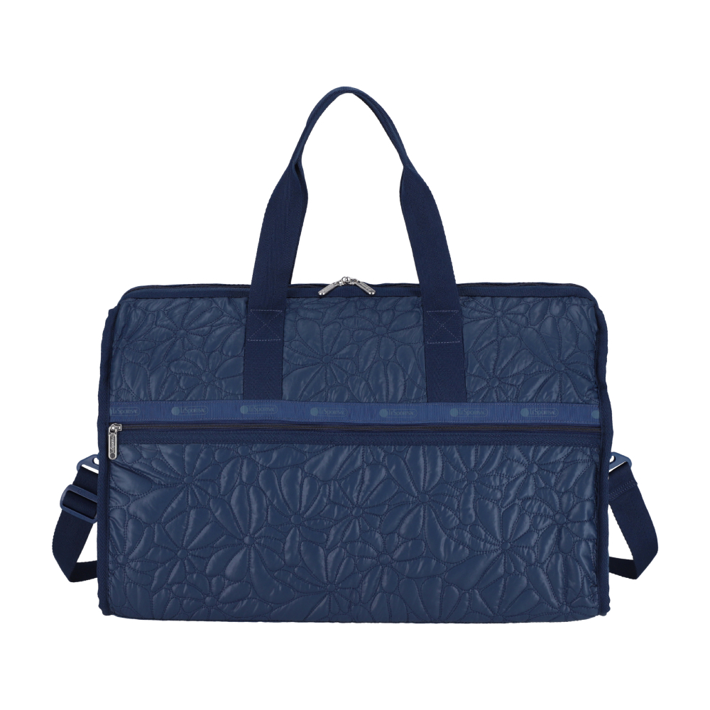 LeSportsac - DELUXE LG WEEKENDER 奢華大型旅行袋 - 海軍藍壓紋