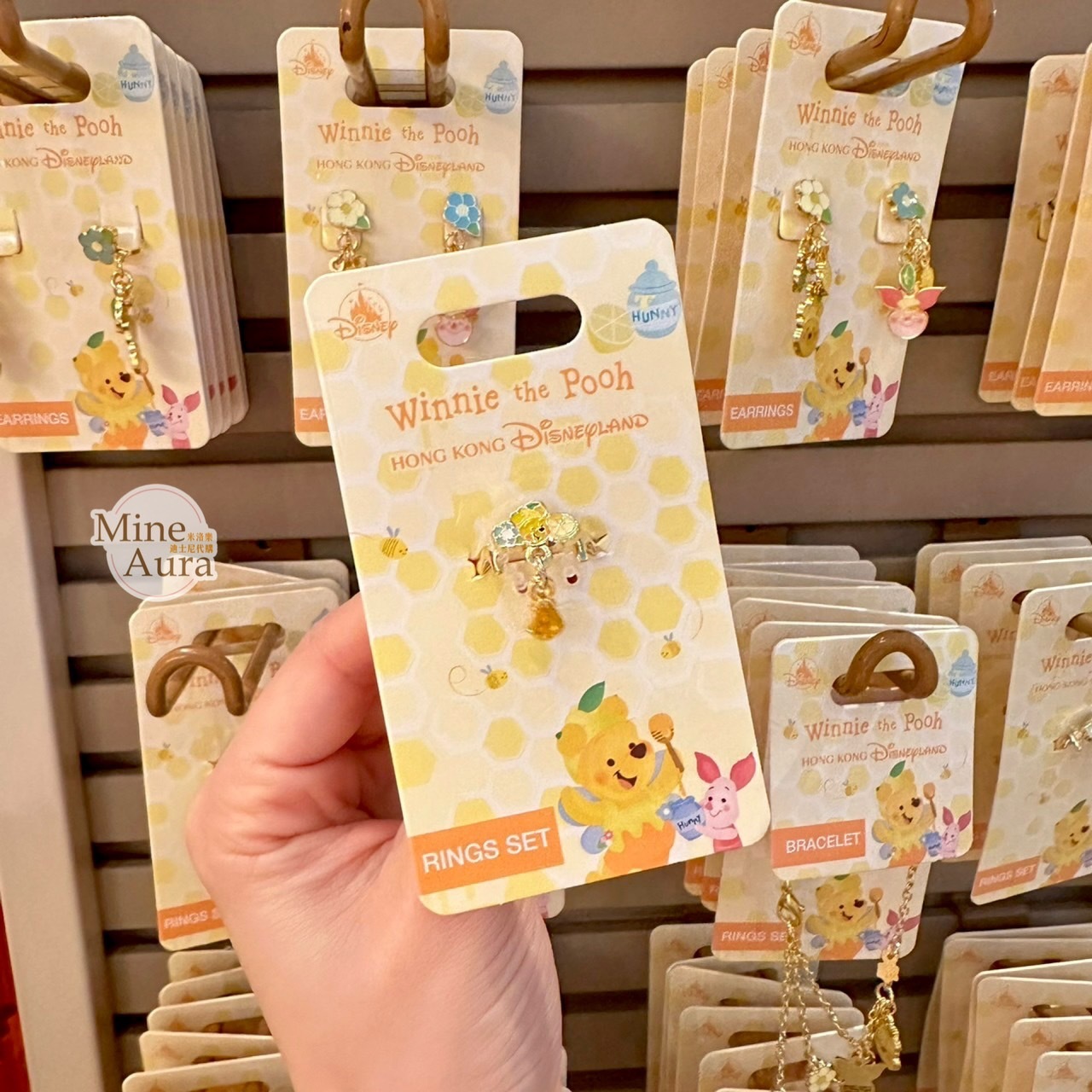 春日系列 小熊維尼 Winnie the Pooh 小豬 皮傑 piglet 造型 戒指 首飾 -香港迪士尼樂園