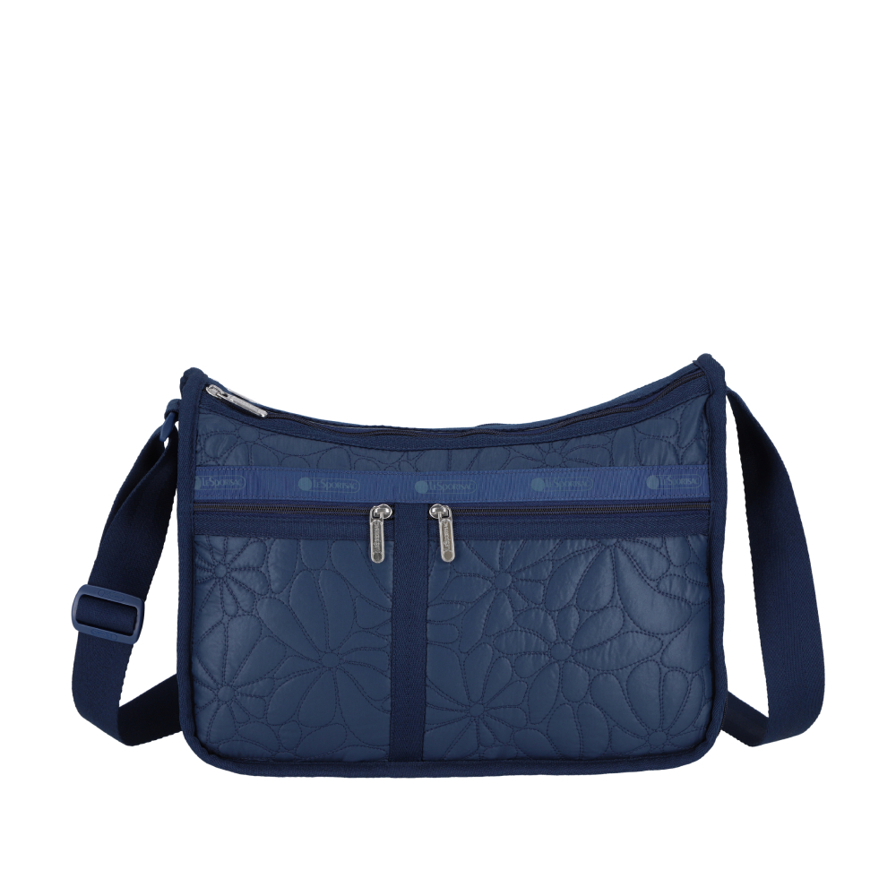 LeSportsac - DELUXE EVERYDAY BAG 奢華斜背包 - 海軍藍壓紋